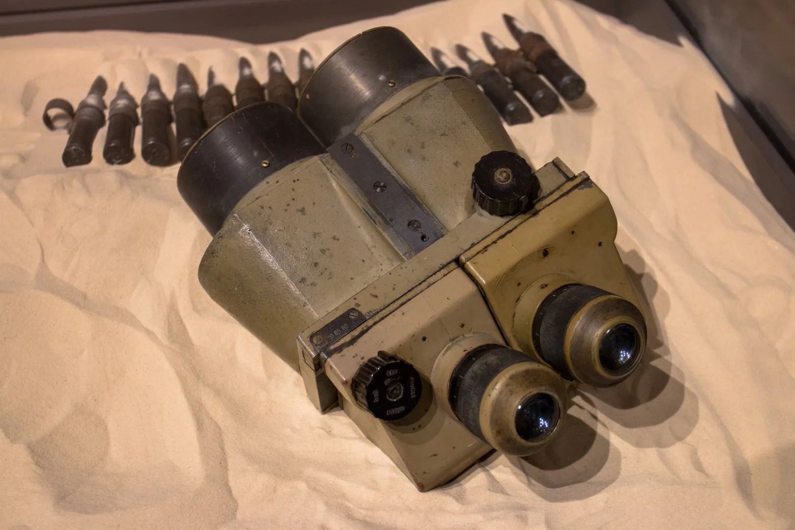 A German tank scope, taken from a Nazi Panzer tank by American soldier Frank Prince while under General Patton's command. Tank scopes were also used by German flak crews