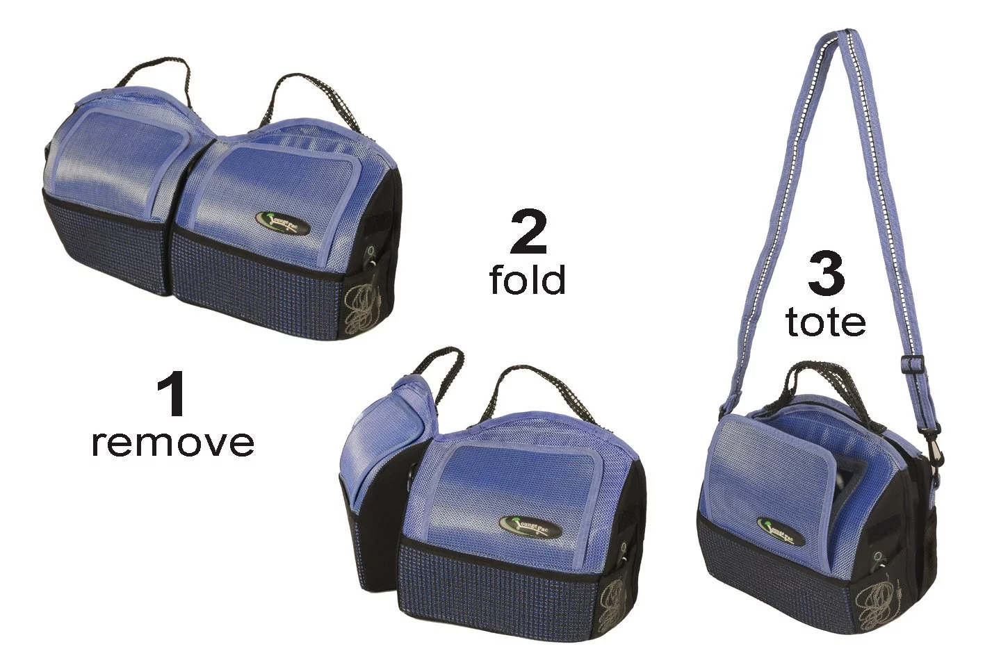 The LoungePac's removable tote bag