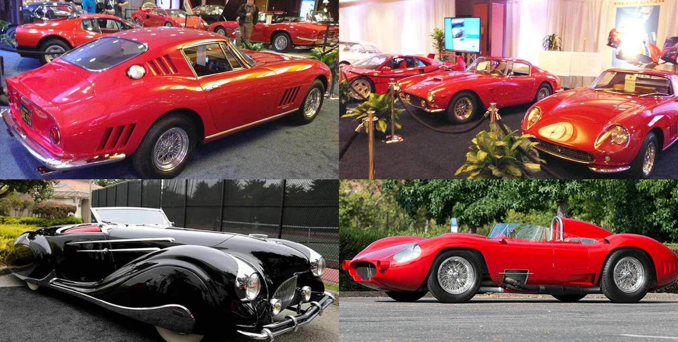 A selection of the cars which will go to sale via the Rick Cole smartphone system in 2015