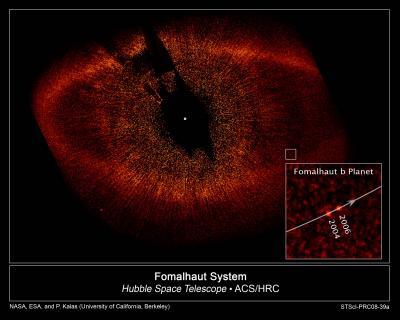 Simulated images of the ancient Kuiper Belt bear a striking resemblance to this Hubble Space Telescope view of the dusty ring around Fomalhaut - a young star 25 light years away (Image: NASA/ESA/P. Kalas, Univ. of California, Berkeley)