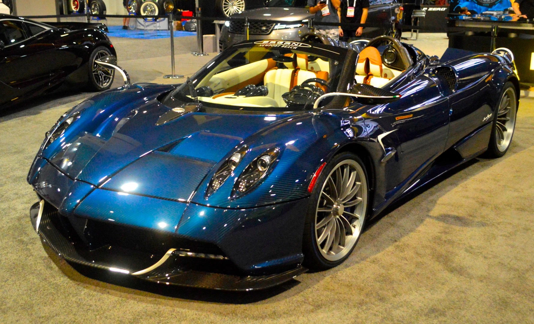 The new Pagani Huayra Roadster looking good at SEMA