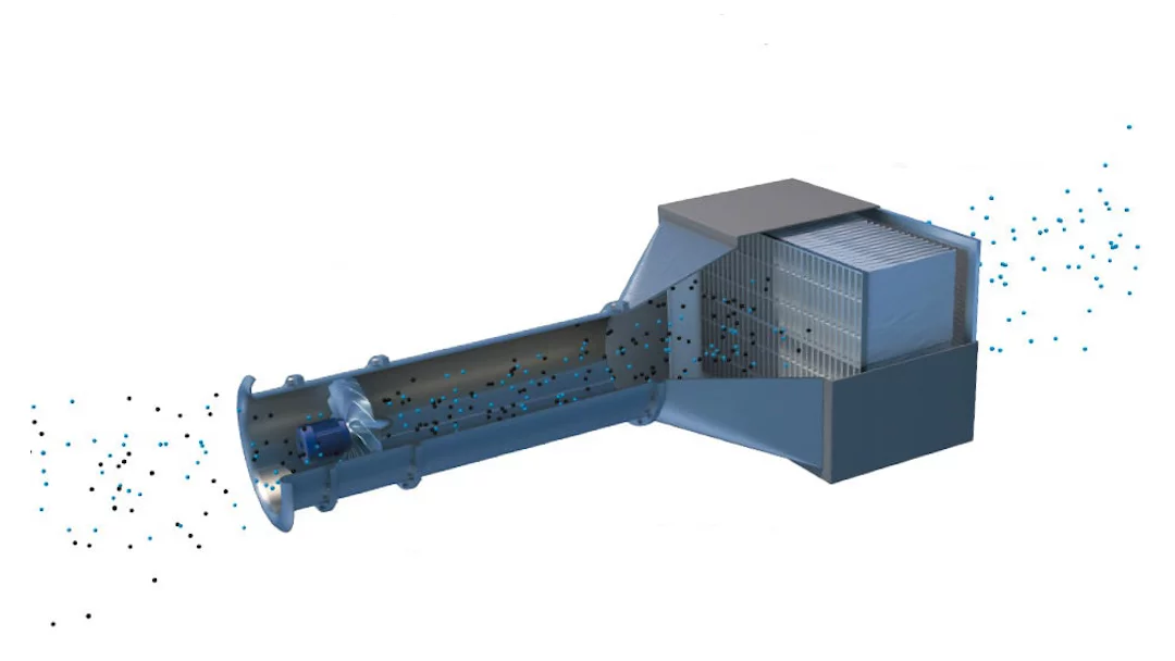 To combat air pollution, Envinity Group has developed a vacuum cleaner-like system that can scrub almost all particle pollutants out of the air