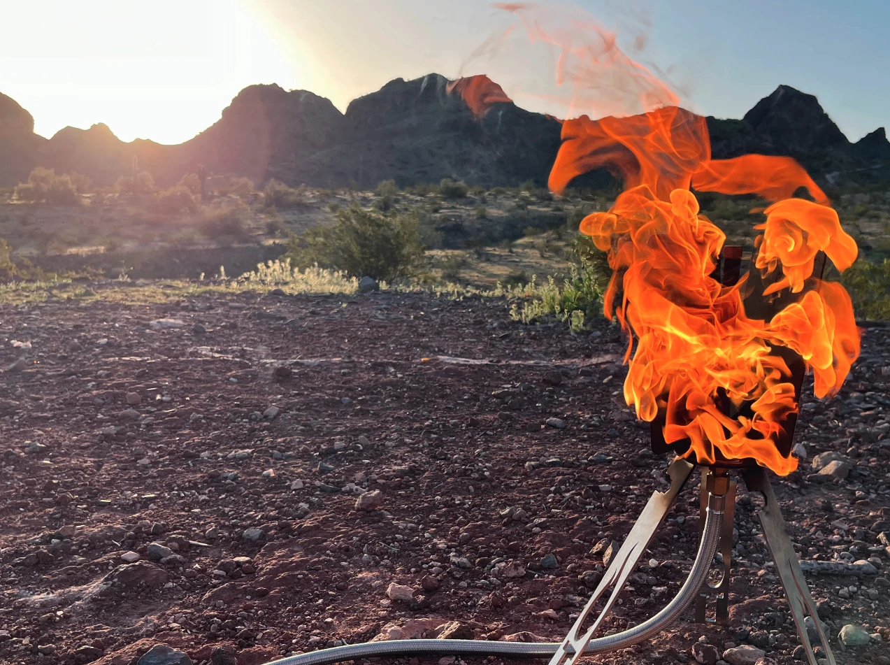 The Tripod Torch ensures campers can meet regulations without losing out on a fire; it also makes for faster, easier fire making and breakdown, even if wood fires are allowed