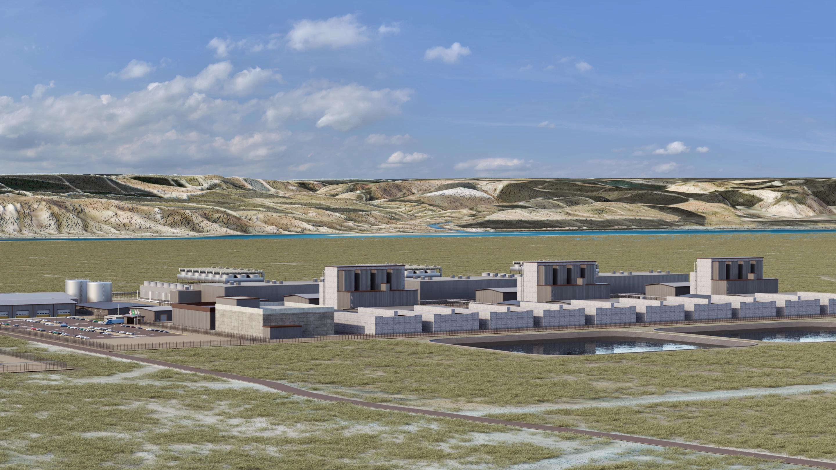 Render of the new Amazon nuclear plan in Washington State