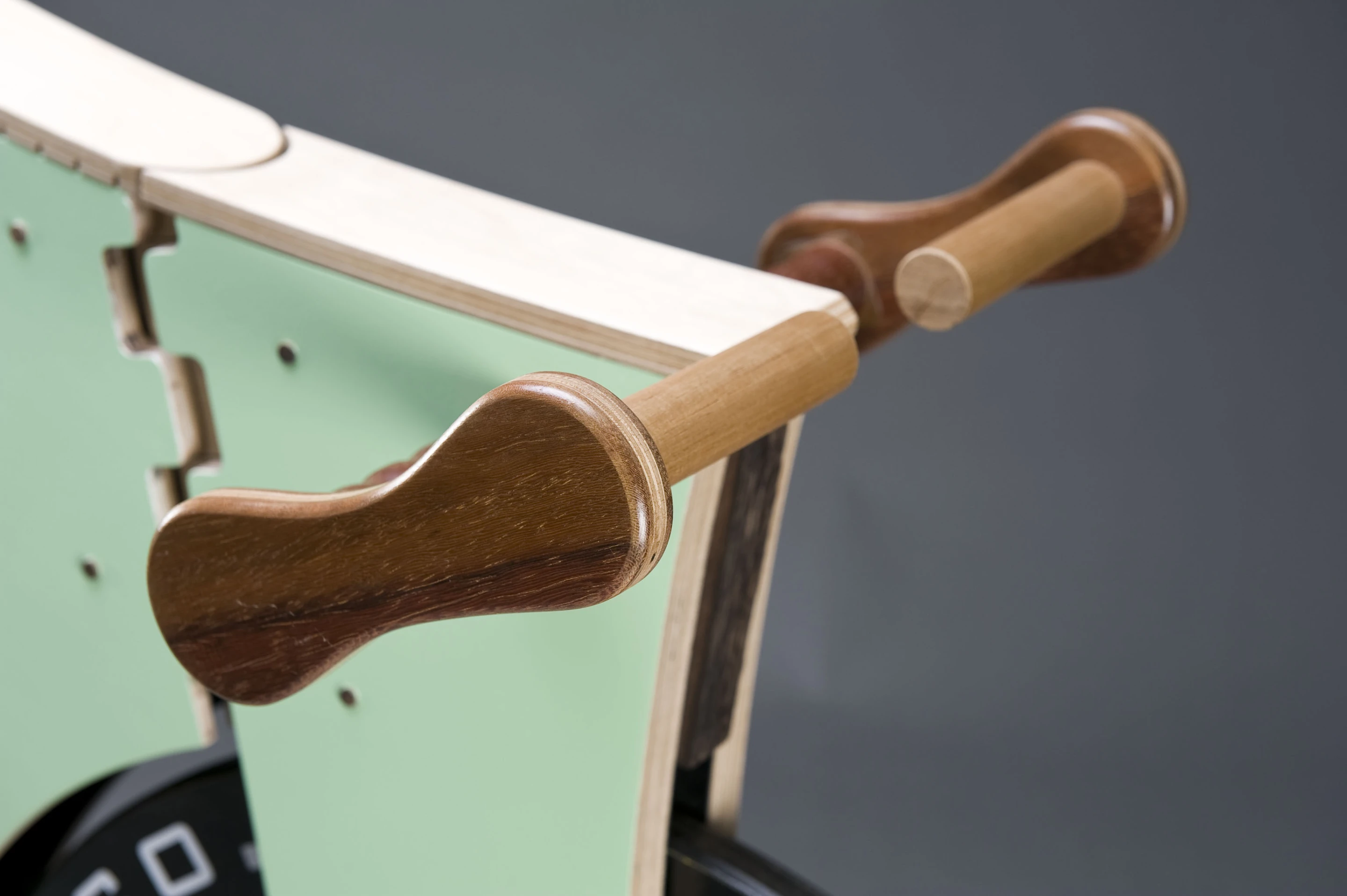 Nothing has gone to waste - a broom handle was used to make the horn-like handlebars