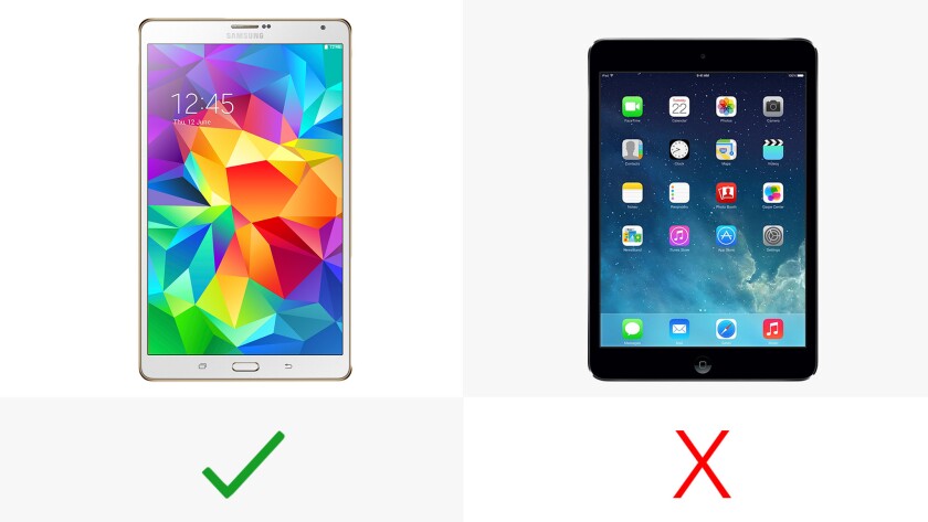 The Tab S has Samsung's "Multi Window" side-by-side multitasking