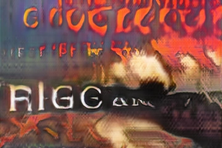 The cover of Dinner Depression by Julia Joy Raffel, a book entirely generated by machine learning algorithms from the story to the cover art. The book is available to buy on Amazon with a price also set by an algorithm.