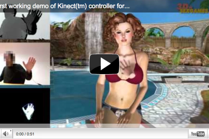 ThriXXX has produced a video demo of Kinect being used in adult gaming
