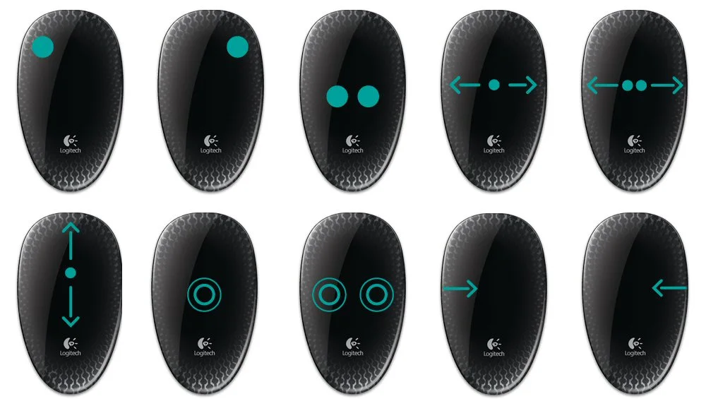 The Touch Mouse T620 has a full touch surface that enables users to take advantage of Win 8 gesturing