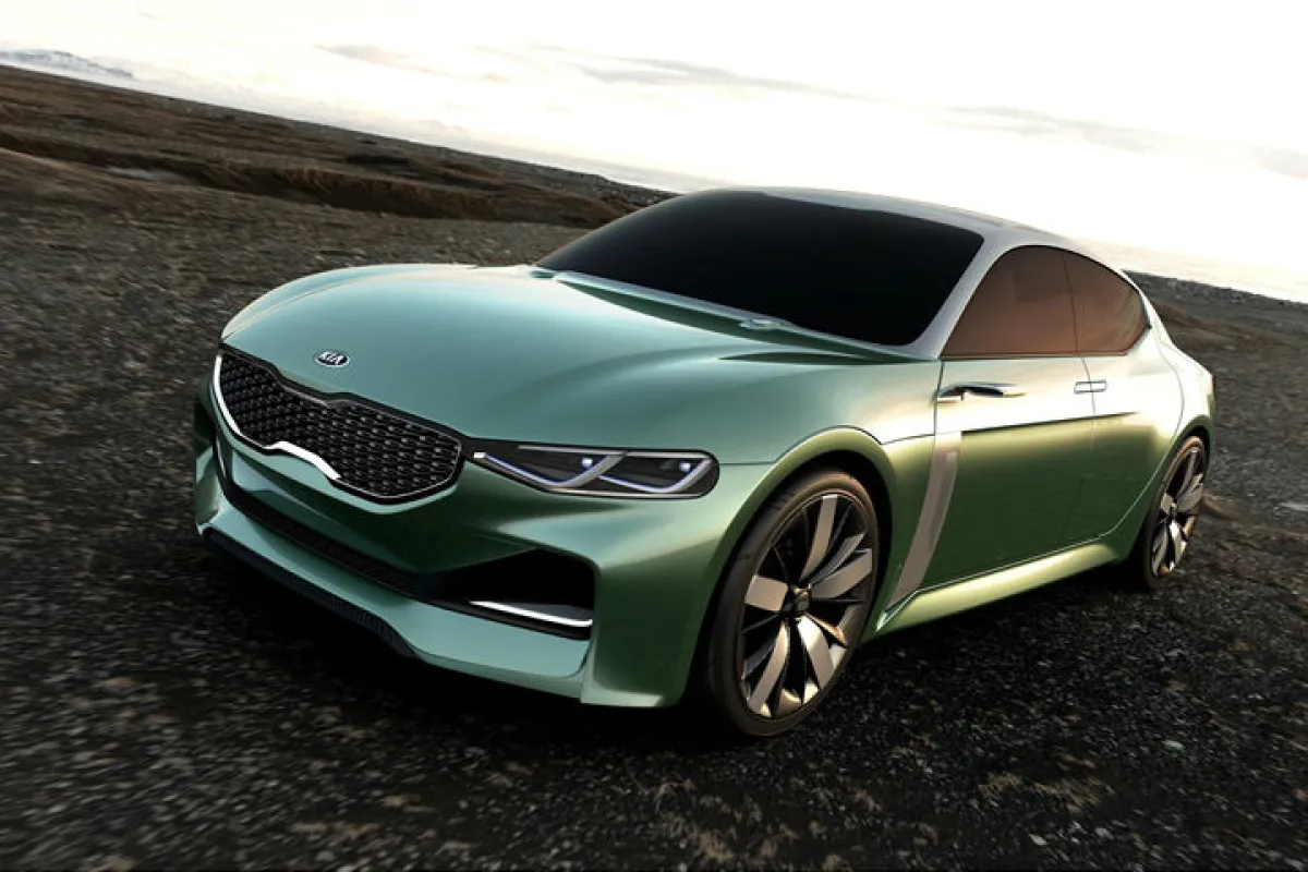The Kia Novo concept is a 1.6 l (0.35 gal) fastback coupé