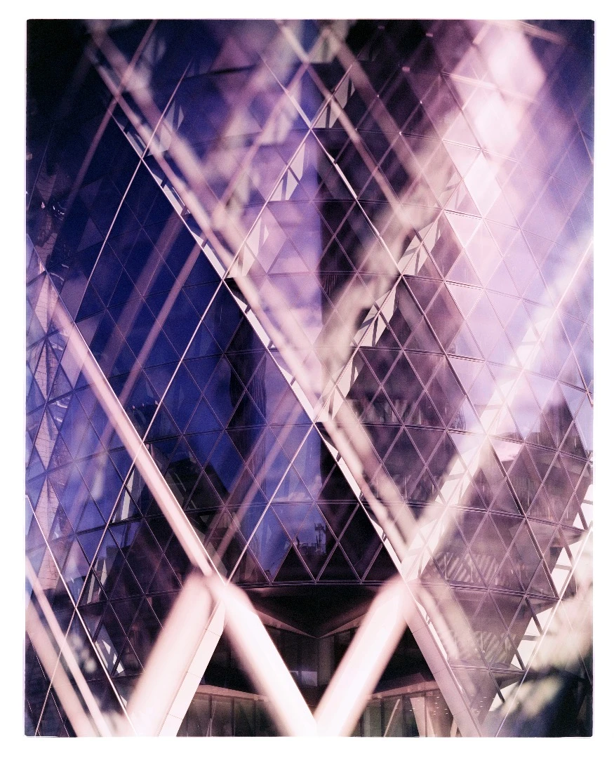 The Gherkin, by James Tarry, was taken in London, UK, with a Sinar 4X5. "This series is about looking past imperfections and ‘incorrect’ architectural photography techniques. They are created using a 4x5 technical film camera by forcing the perspective and focus. The expired Kodak Ektachrome is then developed in the ‘wrong' chemicals to produce these big slabs of often other worldly colour. These are flawed and hopefully challenging, just like some of the buildings themselves,” says the photographer