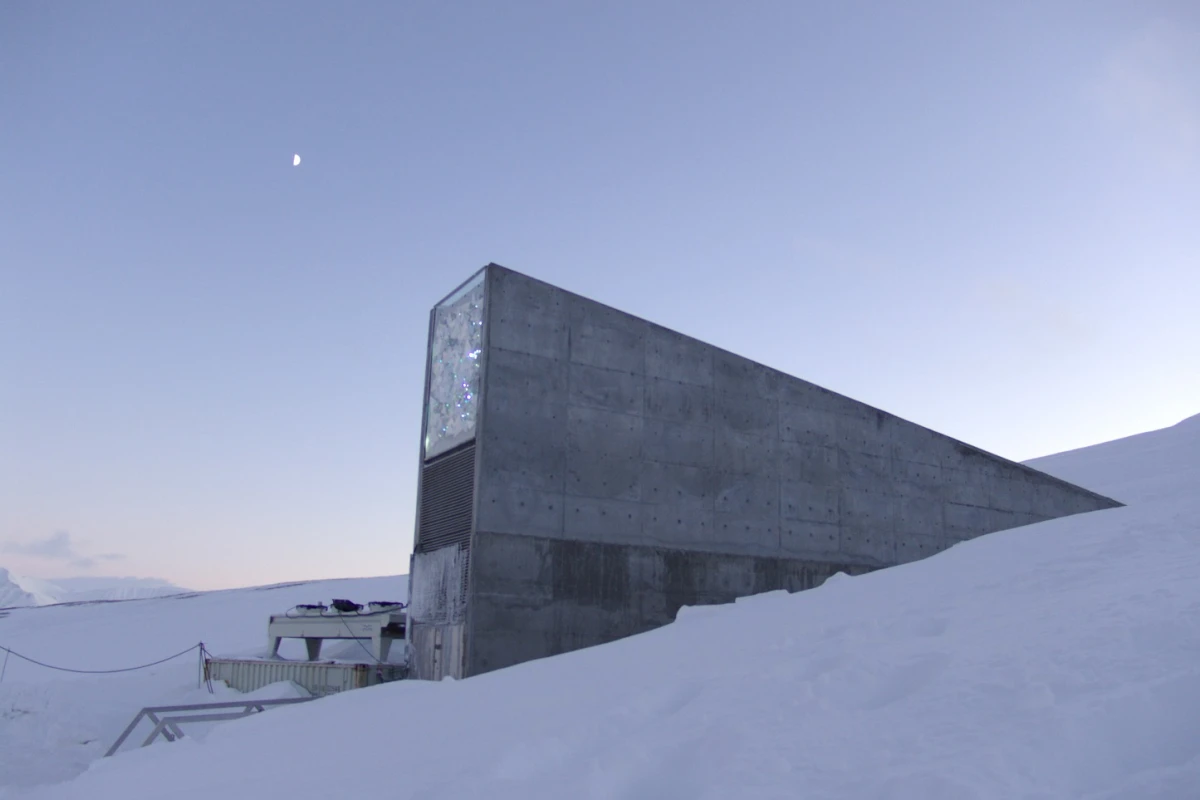 The Svalbard Global Seed Vault sits around halfway between Norway and the North Pole