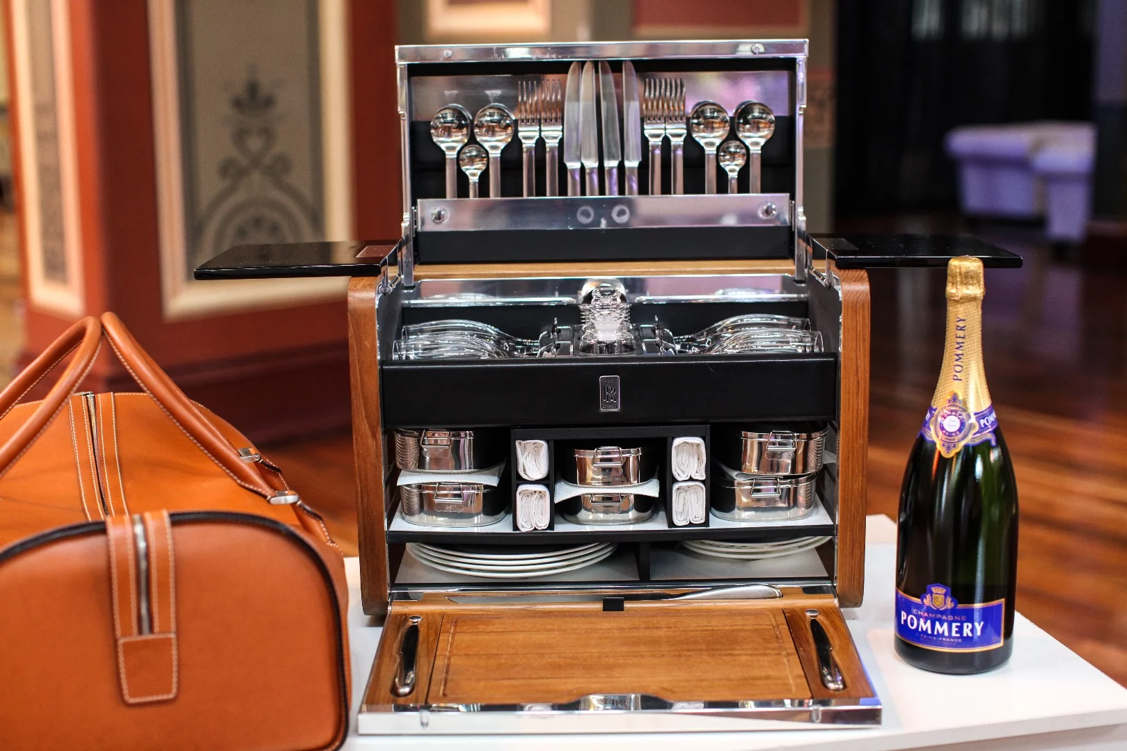 This picnic set is an option, although no one would let loose the actual price, we heard whispers it's worth over 40,000 AUD (US$28,860)