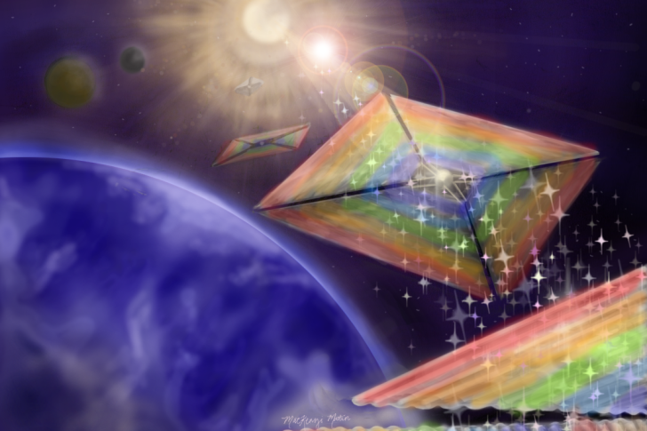 An artist's impression of the new Diffractive Solar Sail