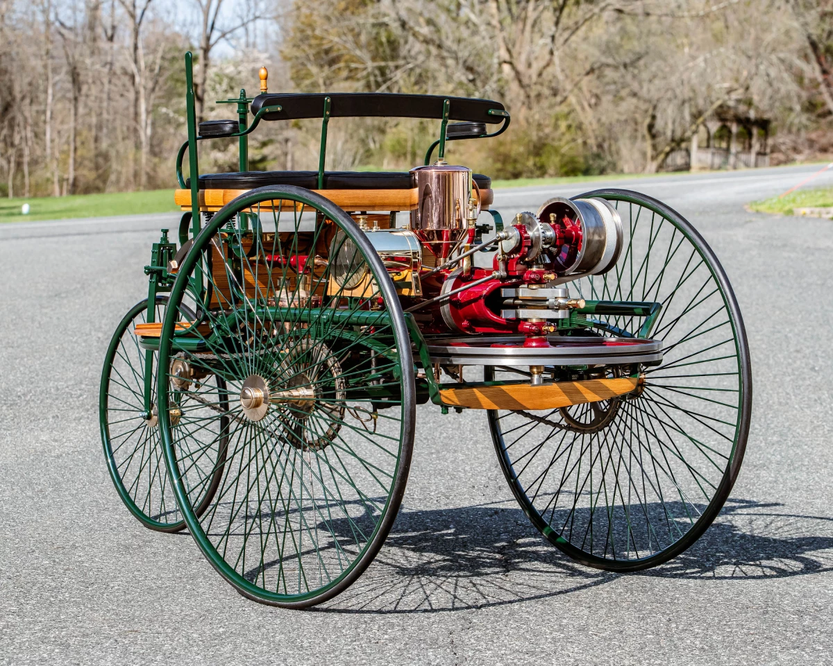 This 1886 Benz Patent-Motorwagen Replica sold for $84,000 at RM-Sotheby's Amelia Island Auction on May 22, 2021
