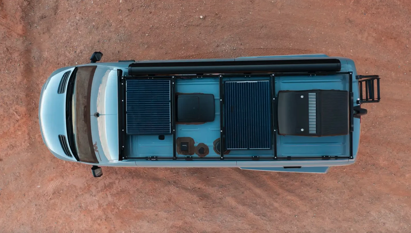The Revel Sport includes 215 watts of solar charging for keeping its 4.1-kWh lithium battery ready to go