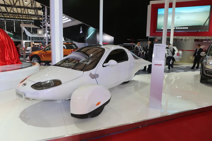 The Jonway Group's prototype version of the Aptera 2e, spied by Gizmag at Auto Shanghai 2013