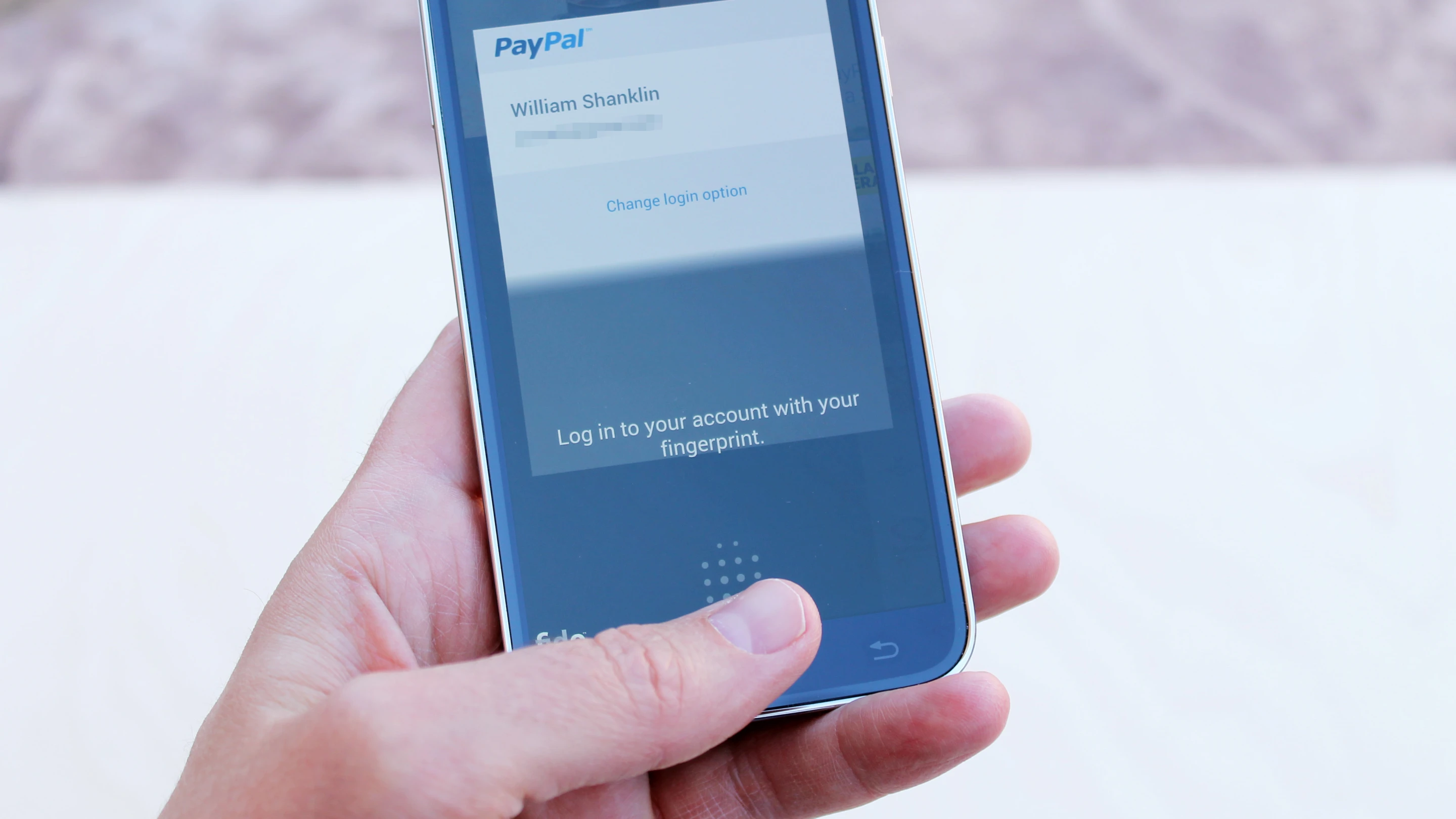 You can also use your fingerprint to authenticate PayPal purchases