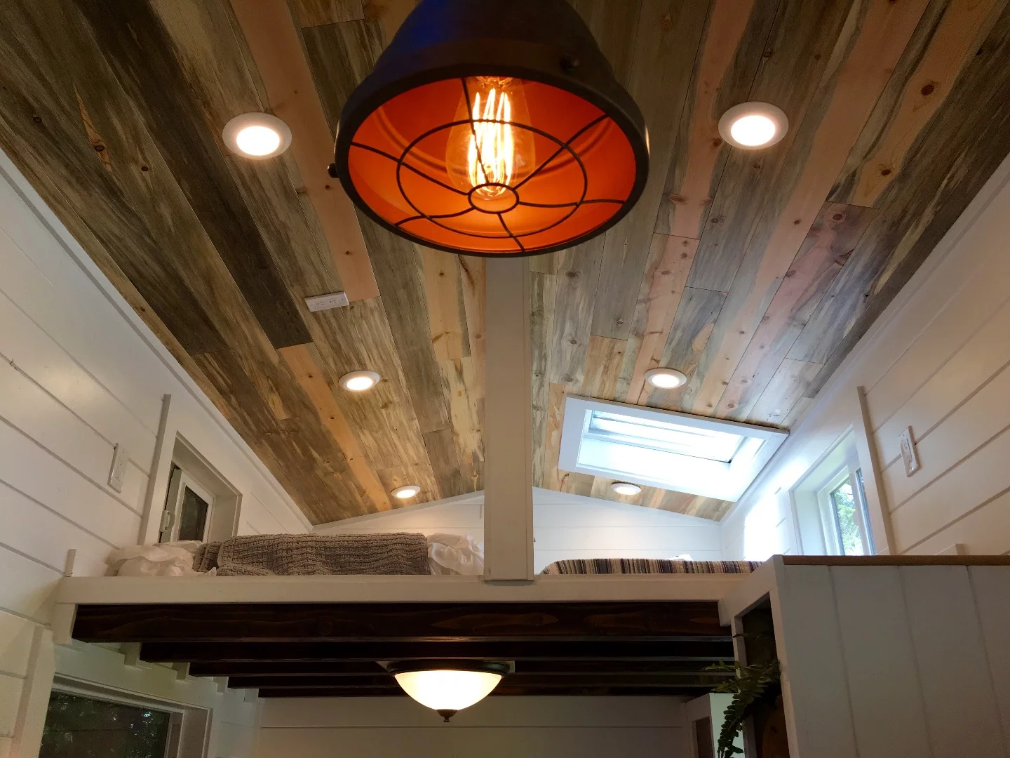 LED lighting is installed throughout the Rocky Mountain Tiny Home