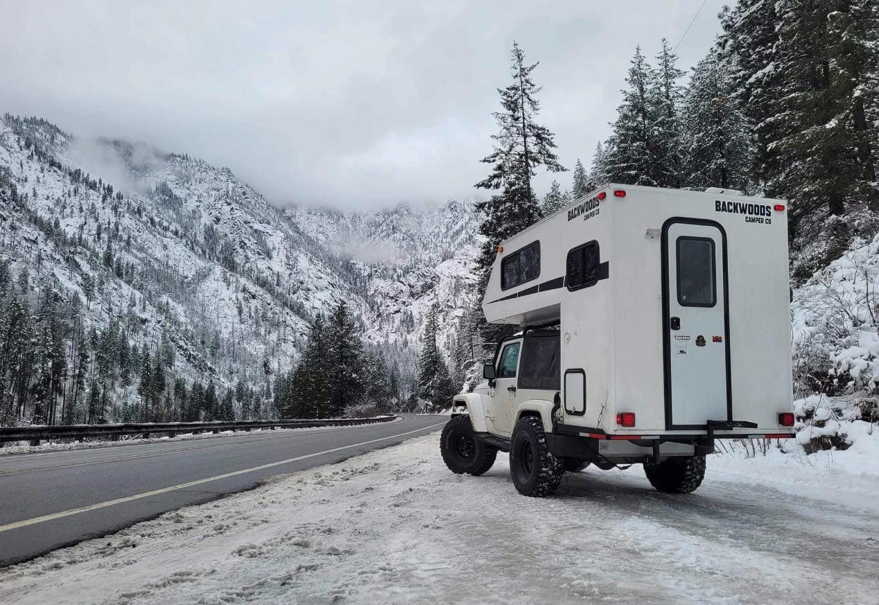 With SUV capability below, the Backwoods Camper is ready for all kinds of terrain and weather