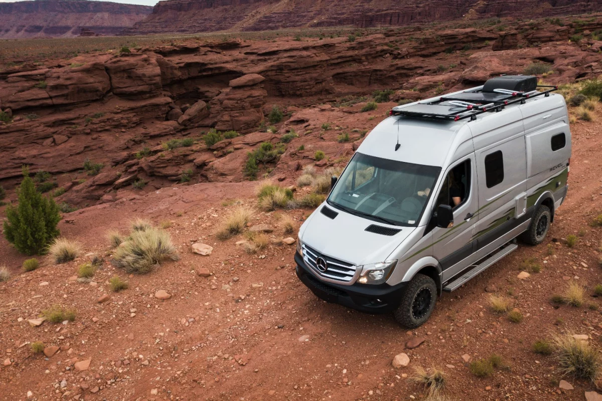 Winnebago imagines the Revel finding use with mountain bikers, rock climbers and other modern-day adventurers that need a vehicle and base camp built for dirt and rock