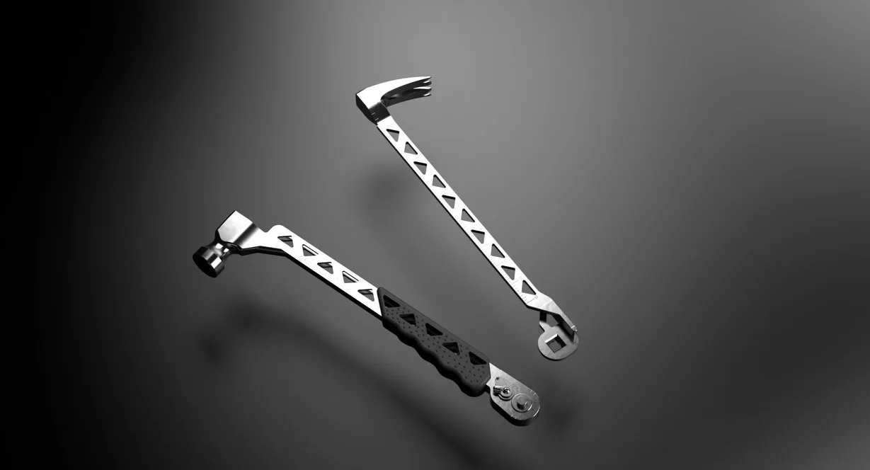 The Cole Bar Hammer: bang the head on the pry bar to make a demolition tool