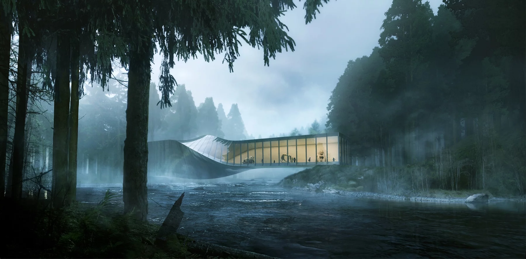 The Kistefos Museum has a 90-degree twist at its center