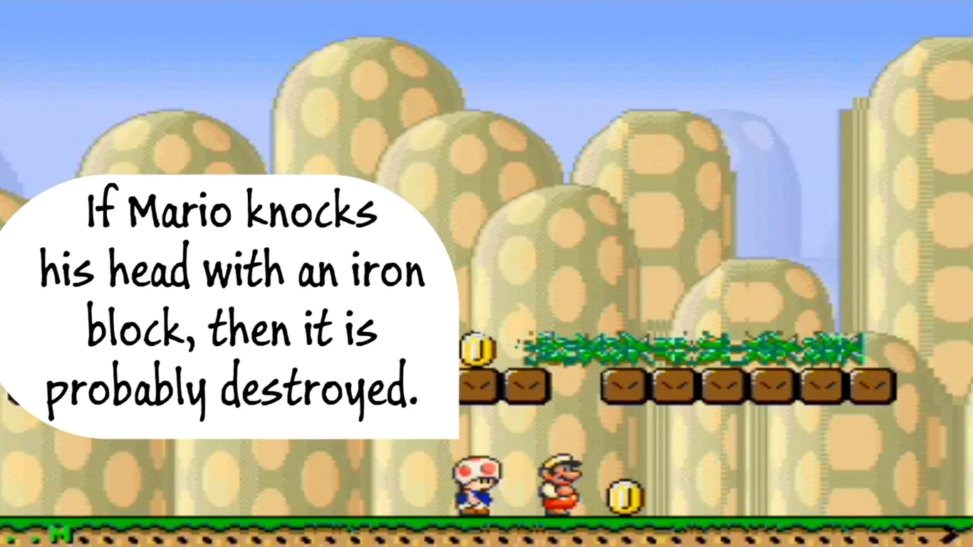 Characters are able to observe the actions of other characters and learn from them