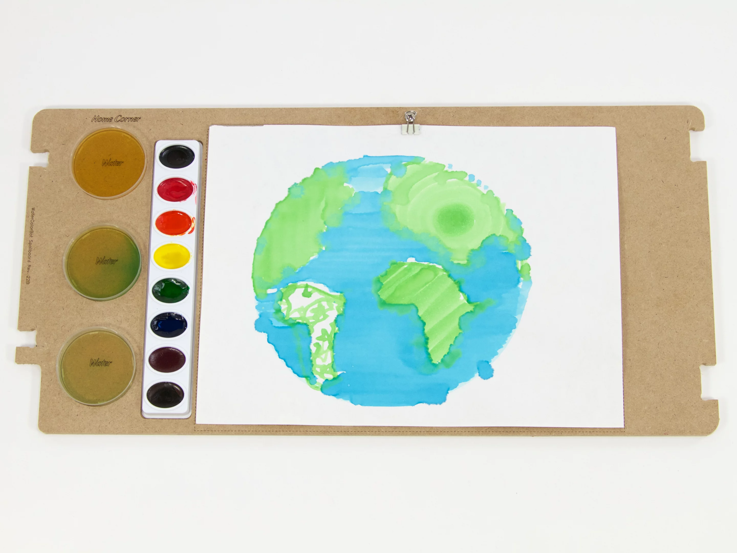 With the included software, users can make their own colorful drawing on the computer or upload an existing vector graphic and watch the machine automatically paint it