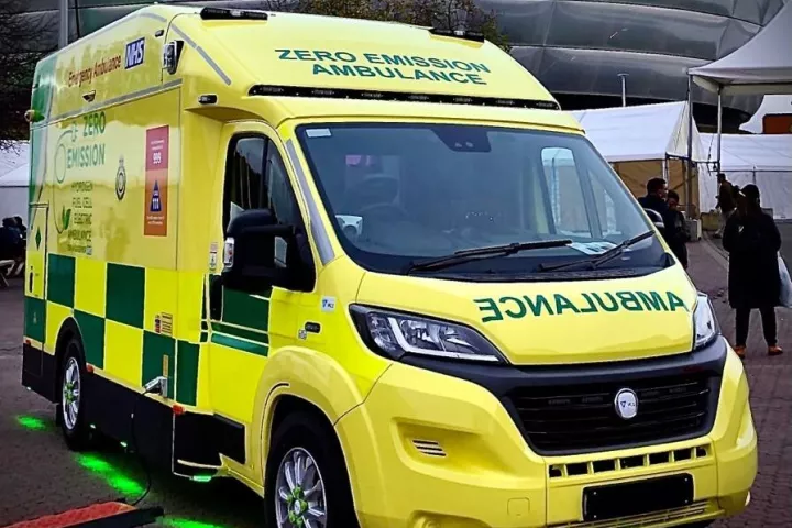 The ZERRO ambulance prototype is billed as the world's first hydrogen fueled ambulance