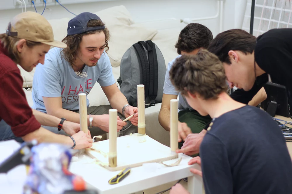 The team built the chair over a period of 48 hours as part of The Deconstruction, a competition aimed at fostering creativity and collaboration
