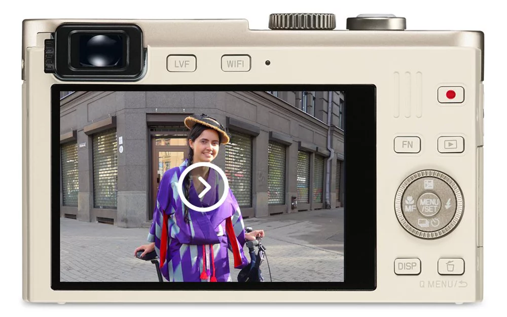 The Leica C boasts a 200K-dot equivalent electronic viewfinder