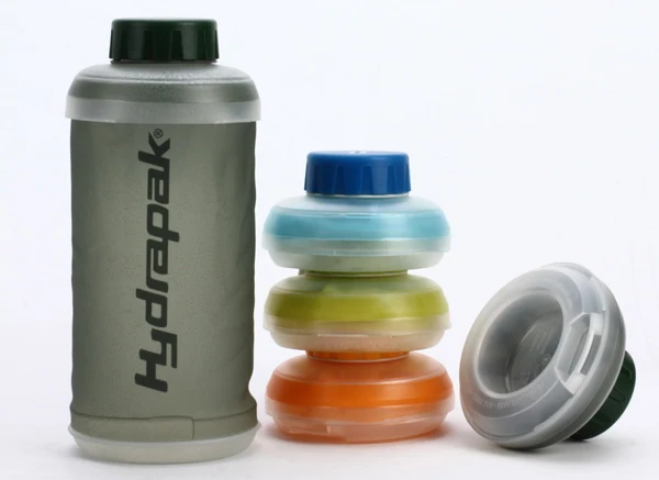 Multiple Stash bottles nest together when collapsed