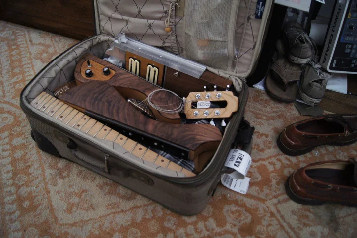 The Mercury Modular Guitar can be broken apart and crammed into a small suitcase before ordering a taxi to the airport