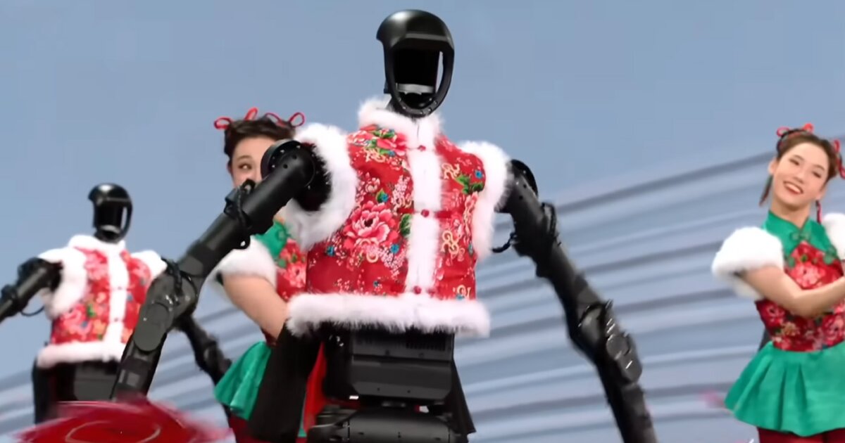 Unitree's bipedal robot shows off slick moves alongside human dancers