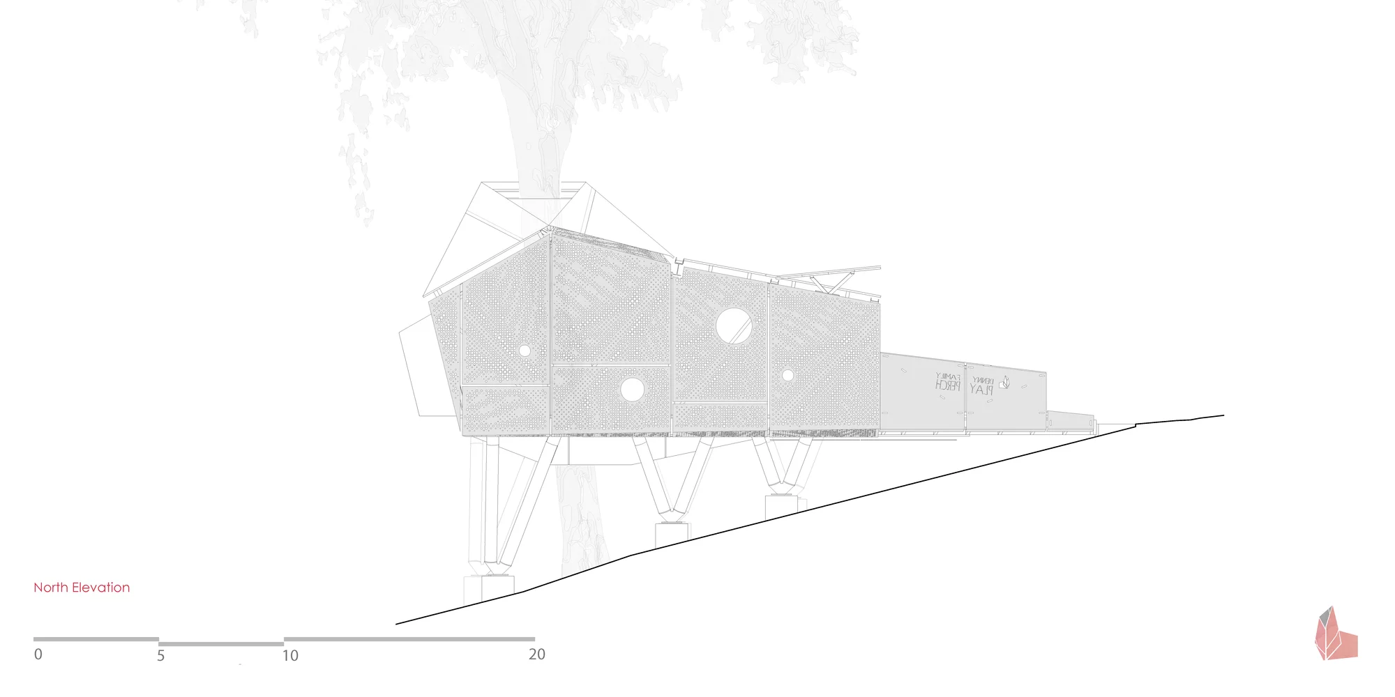 Architectural drawings of the Play Perch (Image: Syracuse SOA)