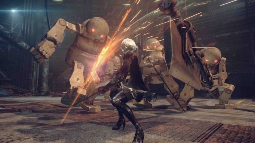 Nier: Automata is a JRPG that looks to have a Bayonetta style of combat