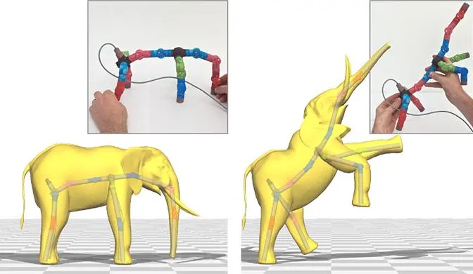 3D animation software joystick "input puppet" (Image: Interactive Geometry Lab / ETH Zurich)