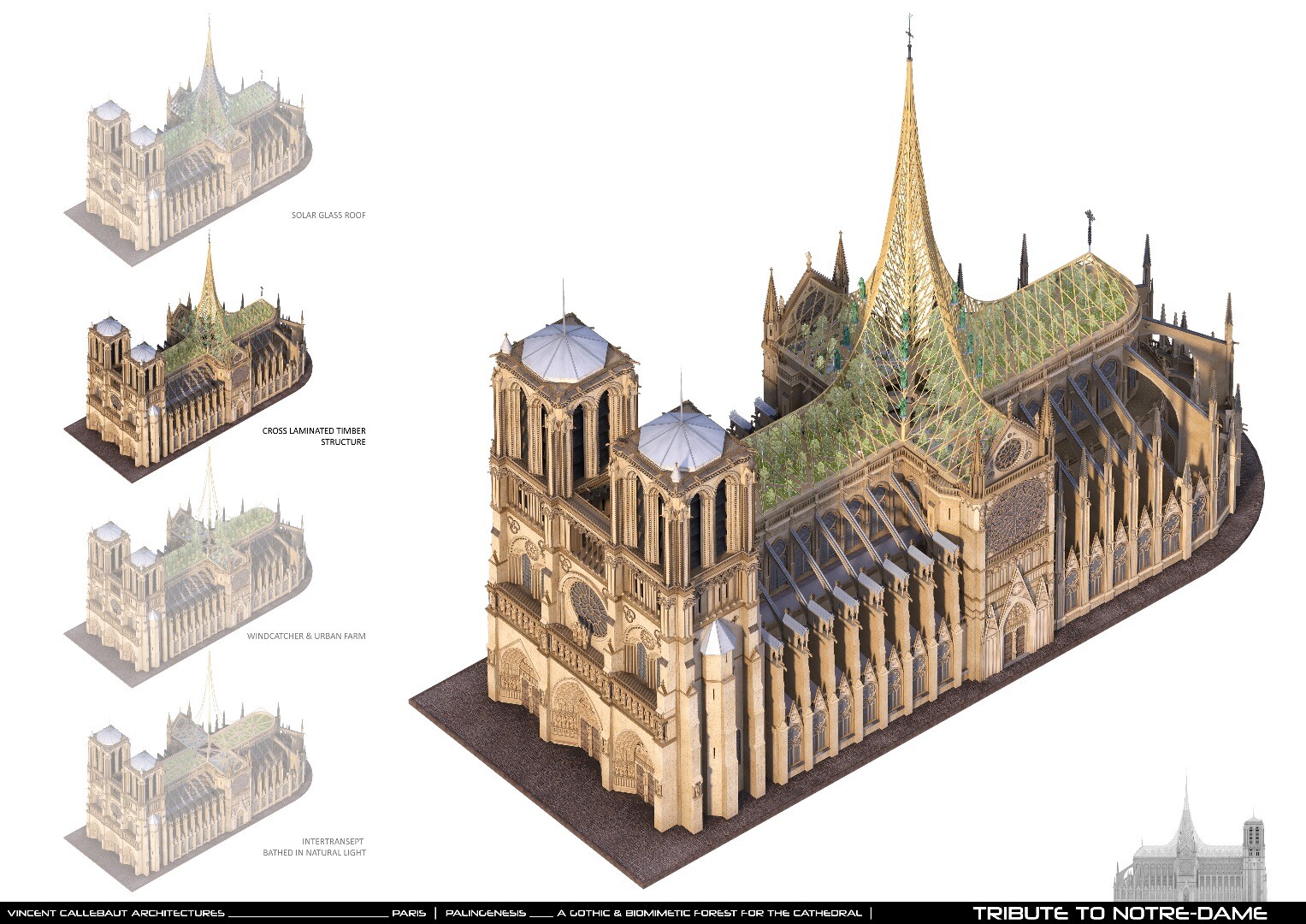 Vincent Callebaut envisions sustainable restoration of NotreDame cathedral
