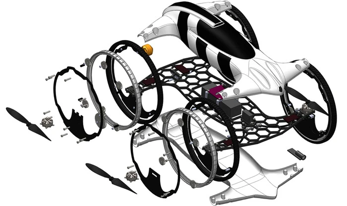 A diagram of B's various components