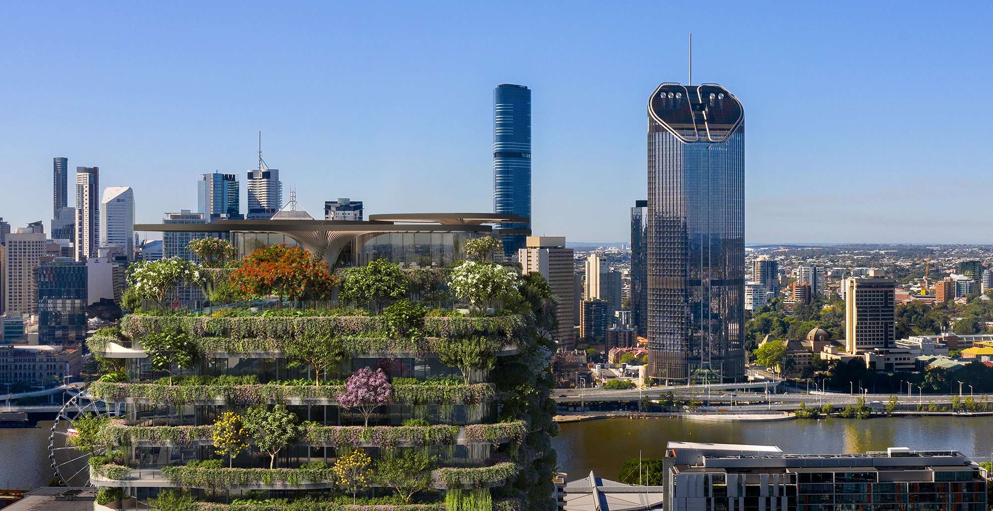 Tree Top Hi Rise Greenery-covered high-rise will have more trees than a nearby park