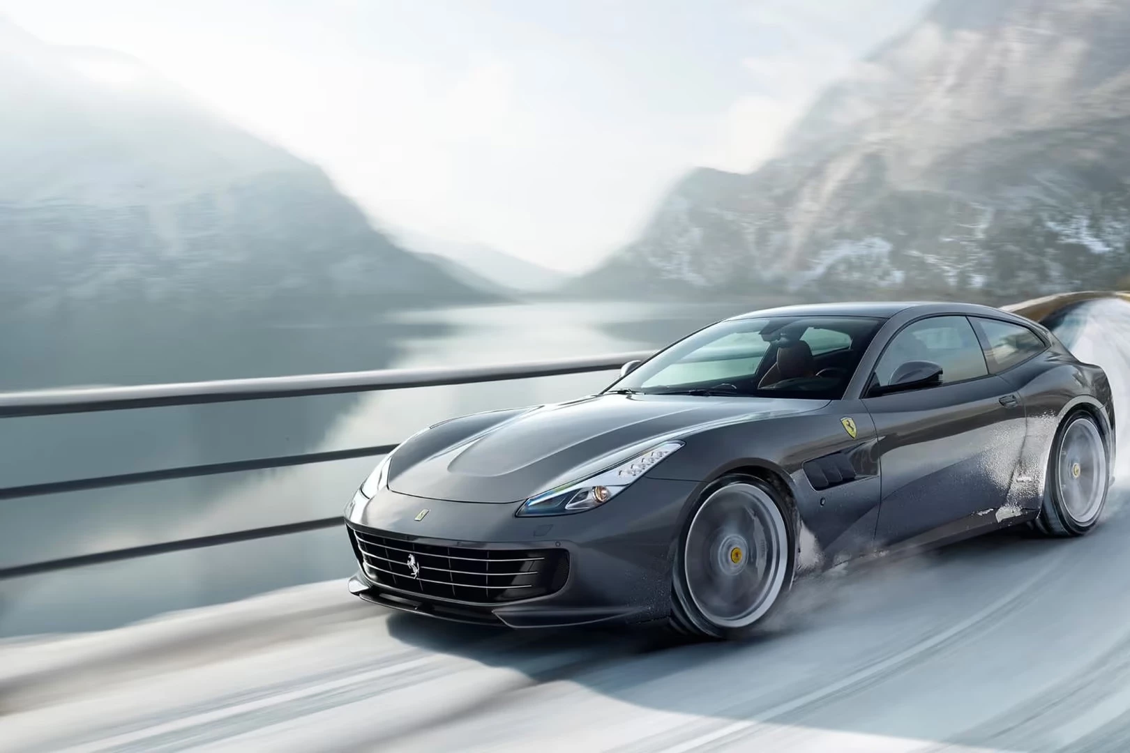 Ferrari's first all-electric could resemble the four-seater GTC4 Lusso (above) that launched in 2016