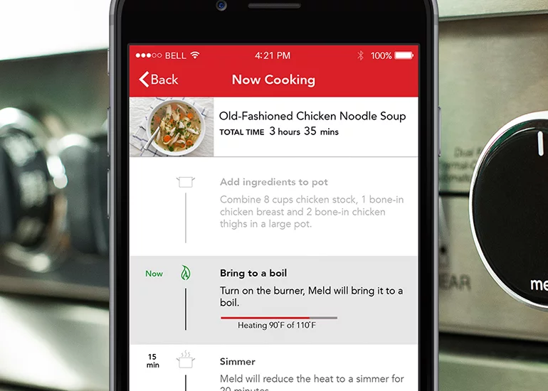 An app is available for iOS and Android (Photo: Meld)