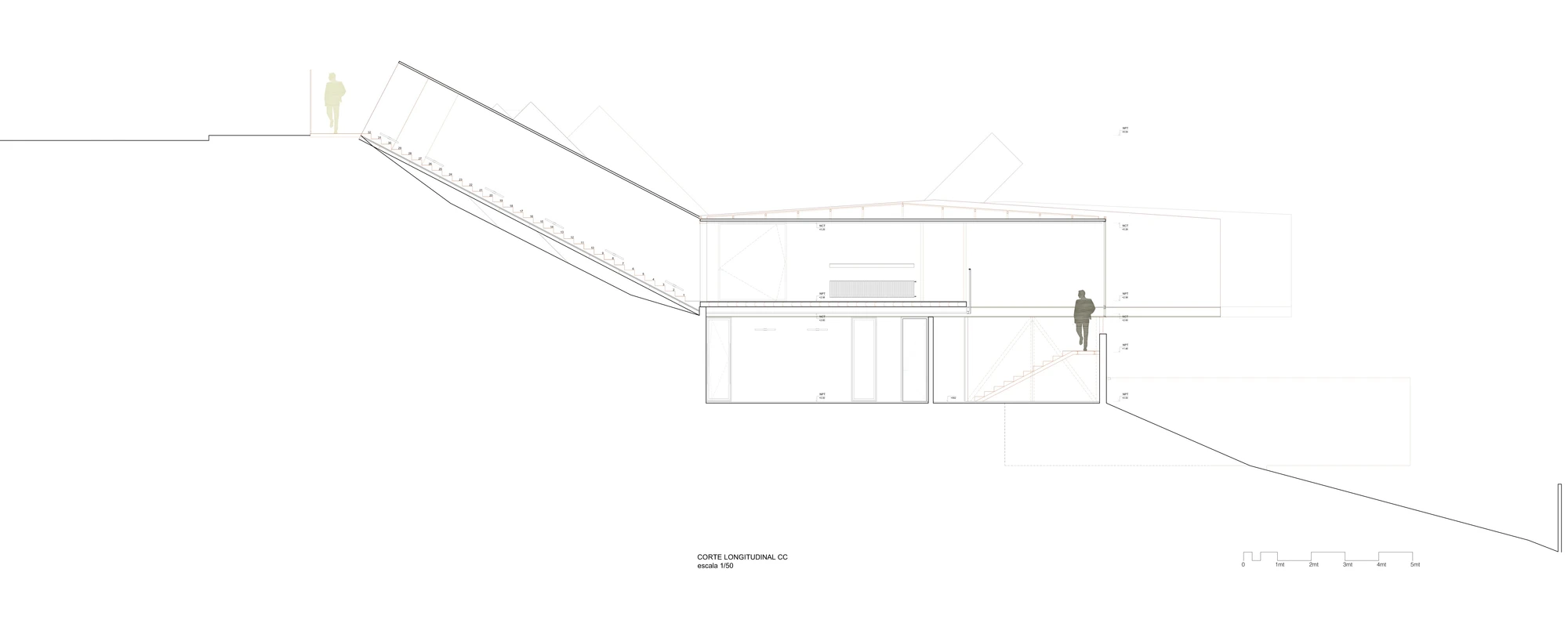 Architectural drawing of Caterpillar House (Image: Sebastián Irarrázaval)