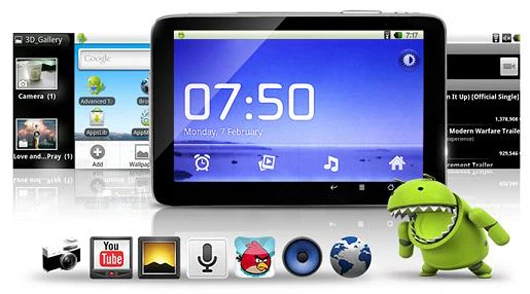 The 5-inch ICE Smart mini-tablet runs Android 2.3