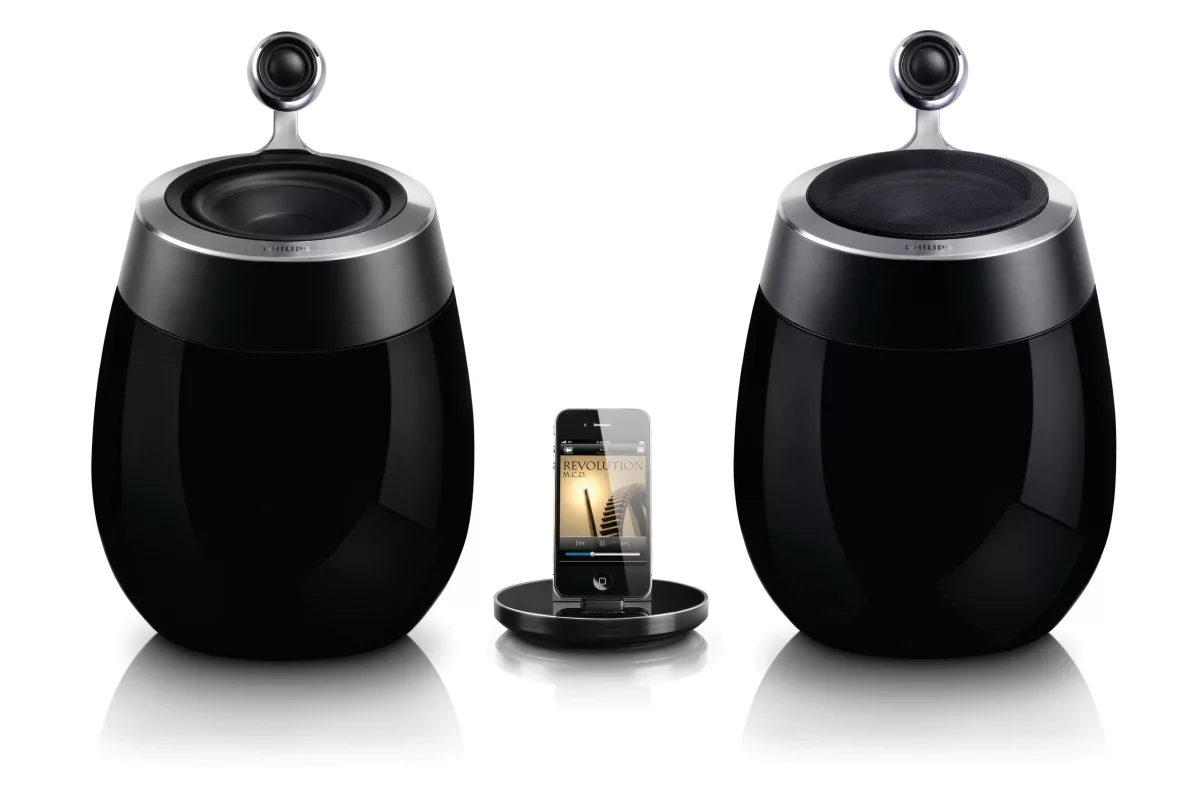 Philips has combined two of its most successful innovations into one gorgeous docking speaker system: the AirPlay-capable Philips Fidelio SoundSphere docking speakers