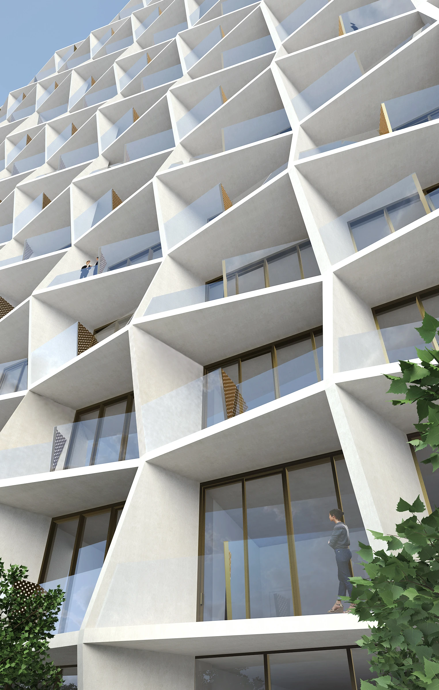 Energy-saving measures revealed for the build so far include rainwater collection and solar shading (Image: Studio Gang Architects)