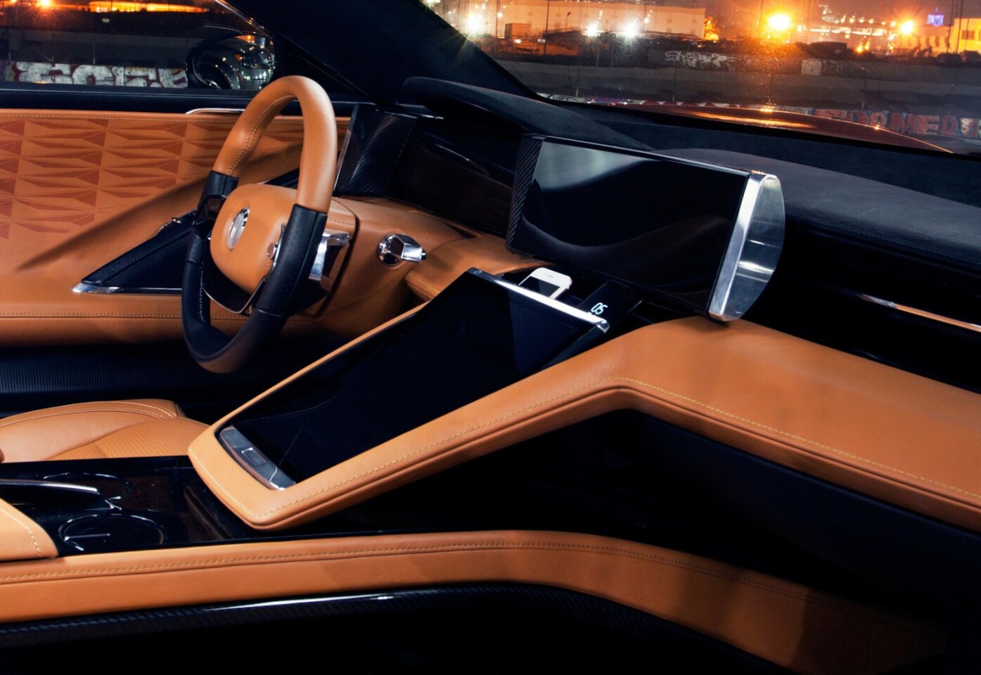 The EMotion relies on two digital console displays and a digital instrument cluster to show information and provide control