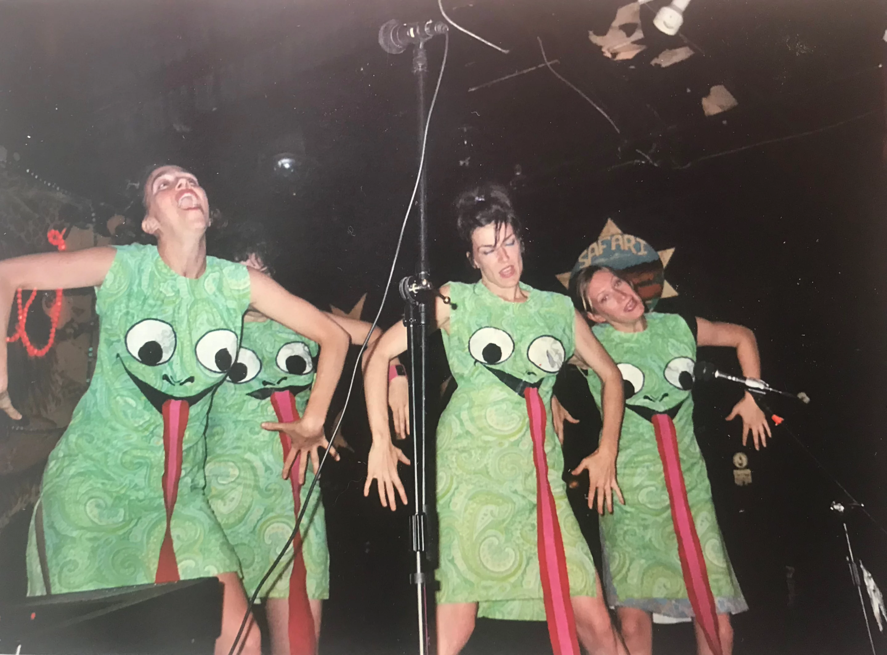 Theresa Columbus (far left) performs in a frog dress as part of the Tingle Troupe, a couple of years after the making of MWTM