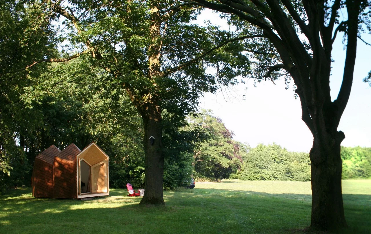 The tiny home can be used for a variety of purposes including: a studio, guesthouse, temporary festival pavilion, holiday retreat or backyard office